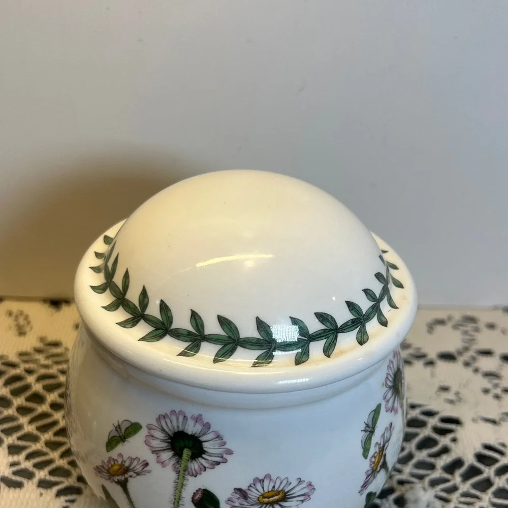 Botanic Garden Portmeirion Sugar Pot Gossypium Design Vintage Ceramic Bowl 4inch - Picture 3 of 8